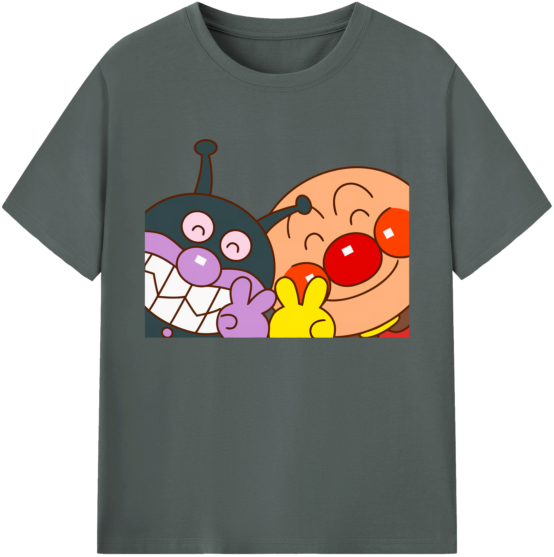 （画像用） アンパンマン Anpanman 綿100％ メンズ半袖Tシャツ｜肌触りやわらか＆通気性
